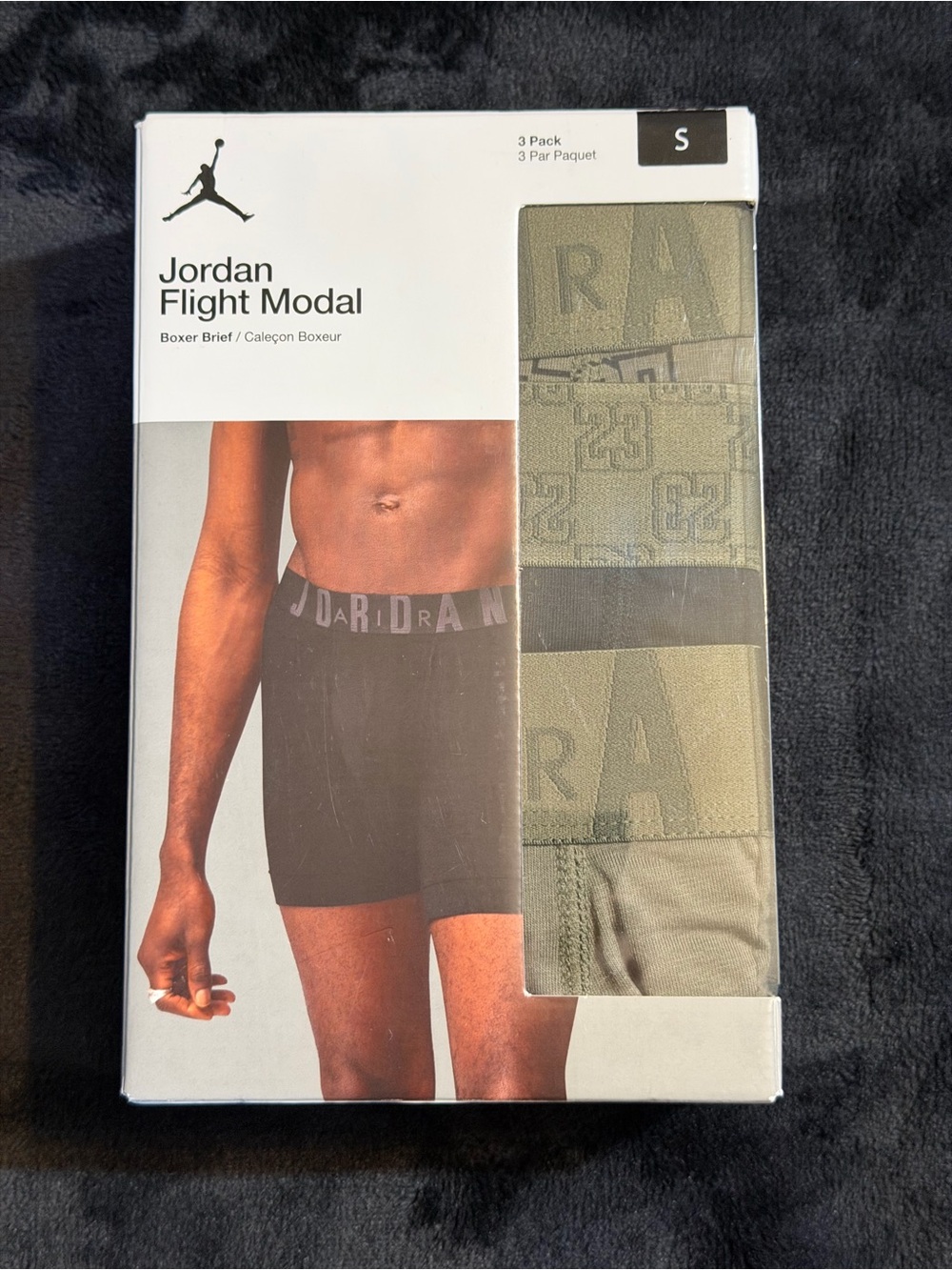 Jordan Flight Modal Men's Boxer Briefs - Olive (3 Pack) Size S🏀